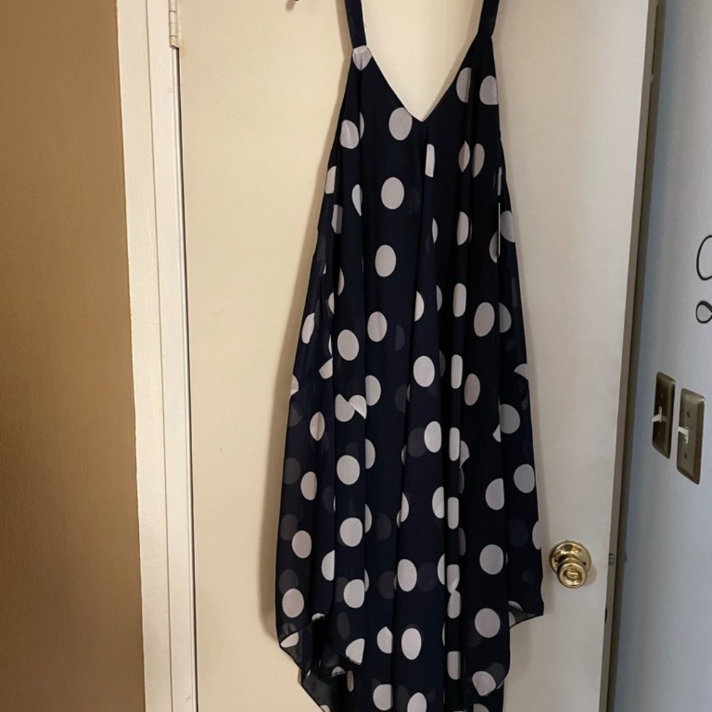 Polka Dot Sleeveless Maxi Dress